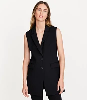 Petite LOFT Versa Ponte Deluxe Long Vest