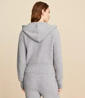 Petite Lou & Grey Ribbed V-Neck Hooded Cardigan