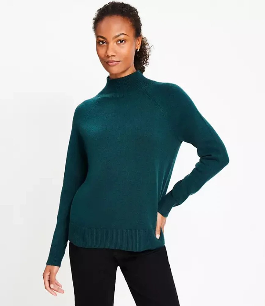 Mock Neck Tunic Sweater