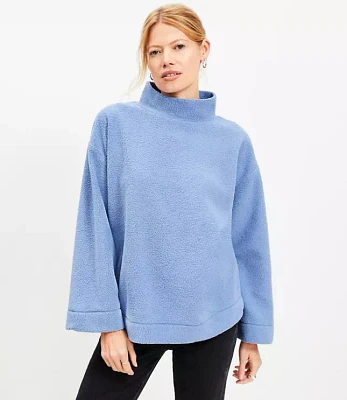 Sherpa Mock Neck Tunic Top