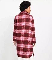 Tall Plaid Boucle Modern Coat