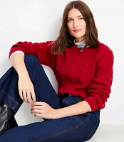 Petite Modern Cable Sweater