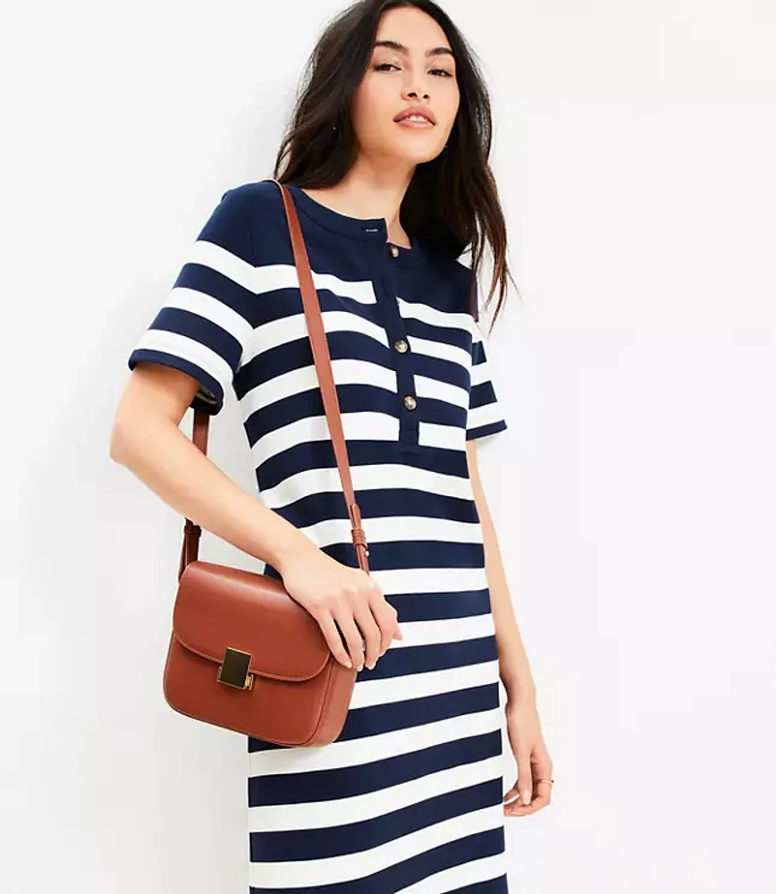 Striped Ponte Mini Dress