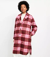 Petite Plaid Boucle Modern Coat