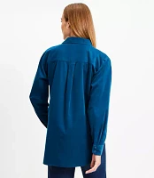 Petite Corduroy Tunic Shirt