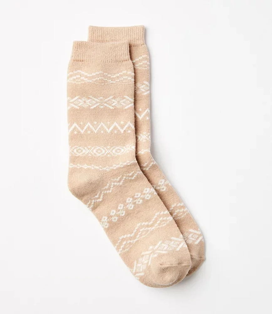 Fair Isle Cozy Crew Socks