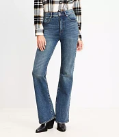 Petite High Rise Slim Flare Jeans Mid Vintage Wash