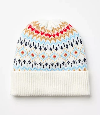 Fair Isle Pom Pom Beanie