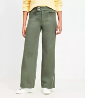 Petite Palmer Wide Leg Pants Twill