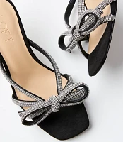 Sparkle Bow Velvet Sandals