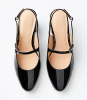 Patent Mary Jane Slingback Heels