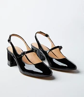 Patent Mary Jane Slingback Heels