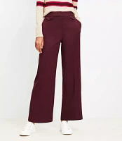 Petite Coin Pocket Clean Wide Leg Pants Twill