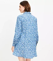 Petite Bloom Chambray Mini Pocket Shirtdress