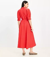 Belted Midi Pocket Dress