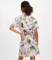 Island Frond Mini Pocket Shirtdress