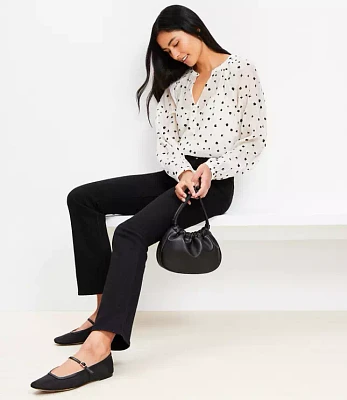 Flocked Cutaway Blouse