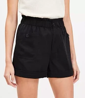 Cuffed Utility Shorts Twill