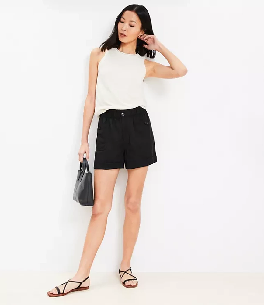 Cuffed Utility Shorts Twill