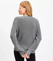 Petite Pearlized Raglan Sweater