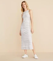 Lou & Grey Spacedye Ribbed Open Back Midi Dress