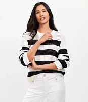 Stripe Open Stitched Sweater