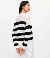 Stripe Open Stitched Sweater