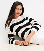 Stripe Open Stitched Sweater