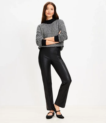 Faux Leather Straight Pants