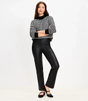 Faux Leather Straight Pants