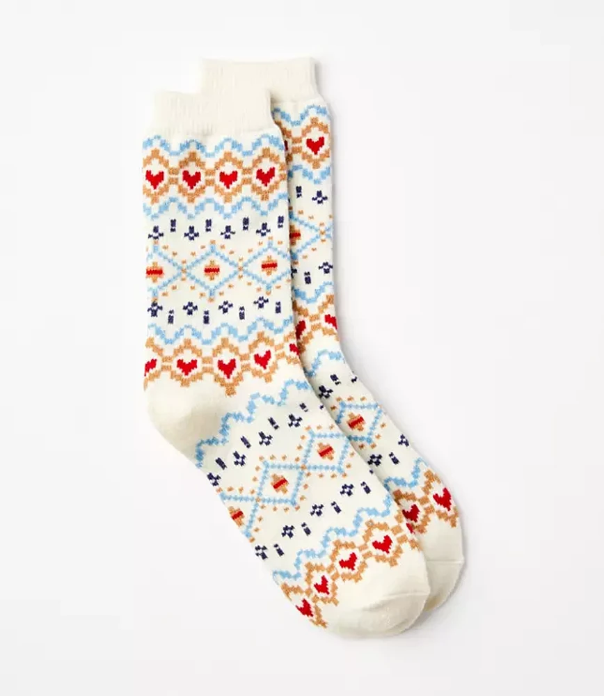 Fair Isle Crew Socks