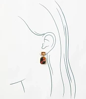 Tortoiseshell Print Crystal Drop Earrings