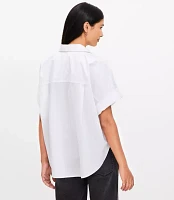 Poplin Henley Dolman Everyday Tunic Shirt