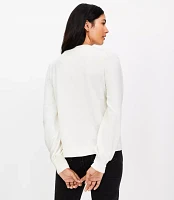 Petite Mosaic Cutout Sweatshirt