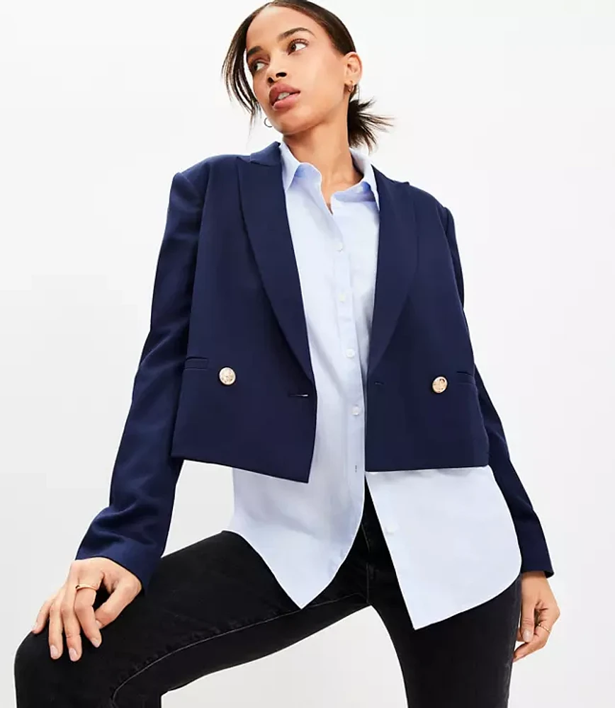 Petite Modern Double Breasted Blazer