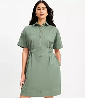 Twill Utility Mini Pocket Dress