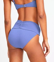 LOFT Beach Shirred High Waist Bikini Bottom