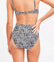 LOFT Beach Spiral High Waist Bikini Bottom