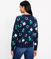 Petite Shamrock Horseshoe Sweater