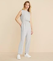 Petite Lou & Grey Heathered Scubasoft Tank Jumpsuit