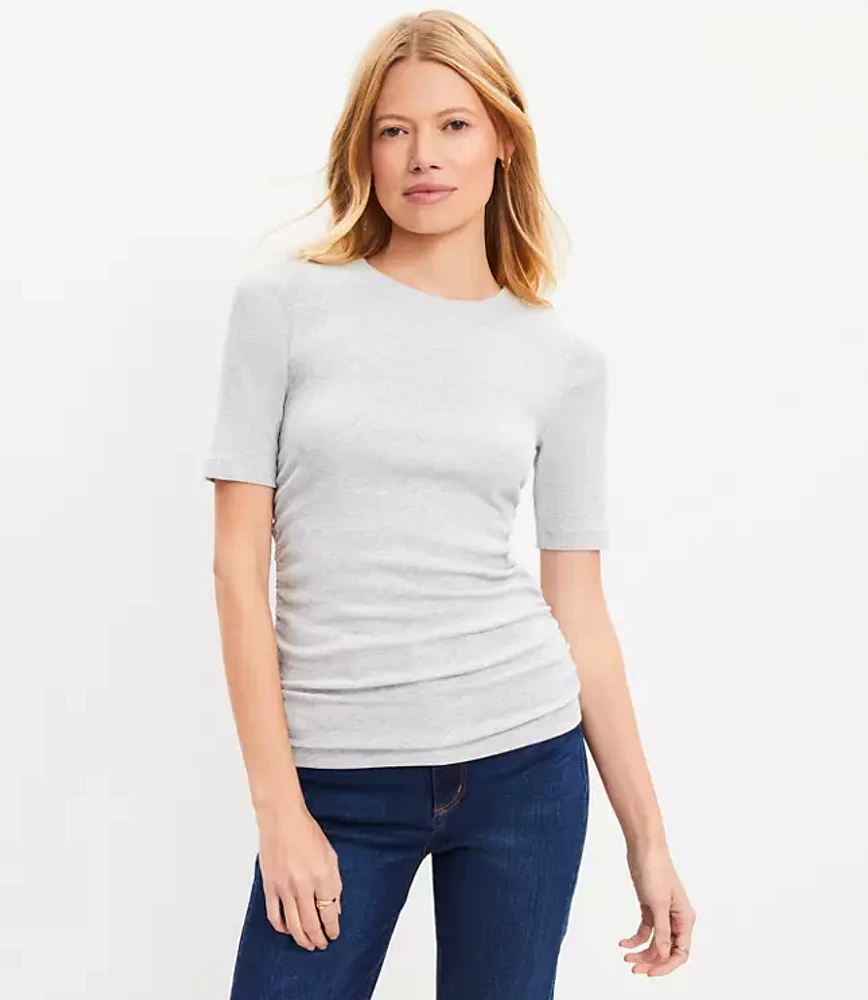 Perfect Ribbed Cinched Tee