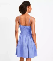 LOFT Beach Triple Cloth Strappy Mini Pocket Dress