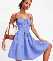 LOFT Beach Triple Cloth Strappy Mini Pocket Dress