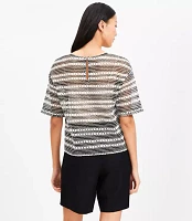 Striped Crochet Modern Tee