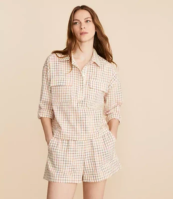 Lou & Grey Plaid Popover Pocket Shirt
