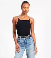 Ribbed Square Neck Sweater Tank Top