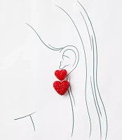 Heart Drop Statement Earrings