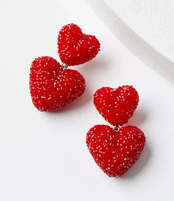 Heart Drop Statement Earrings