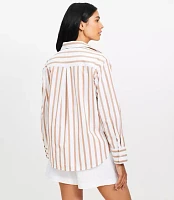 Striped Poplin Utility Everyday Shirt