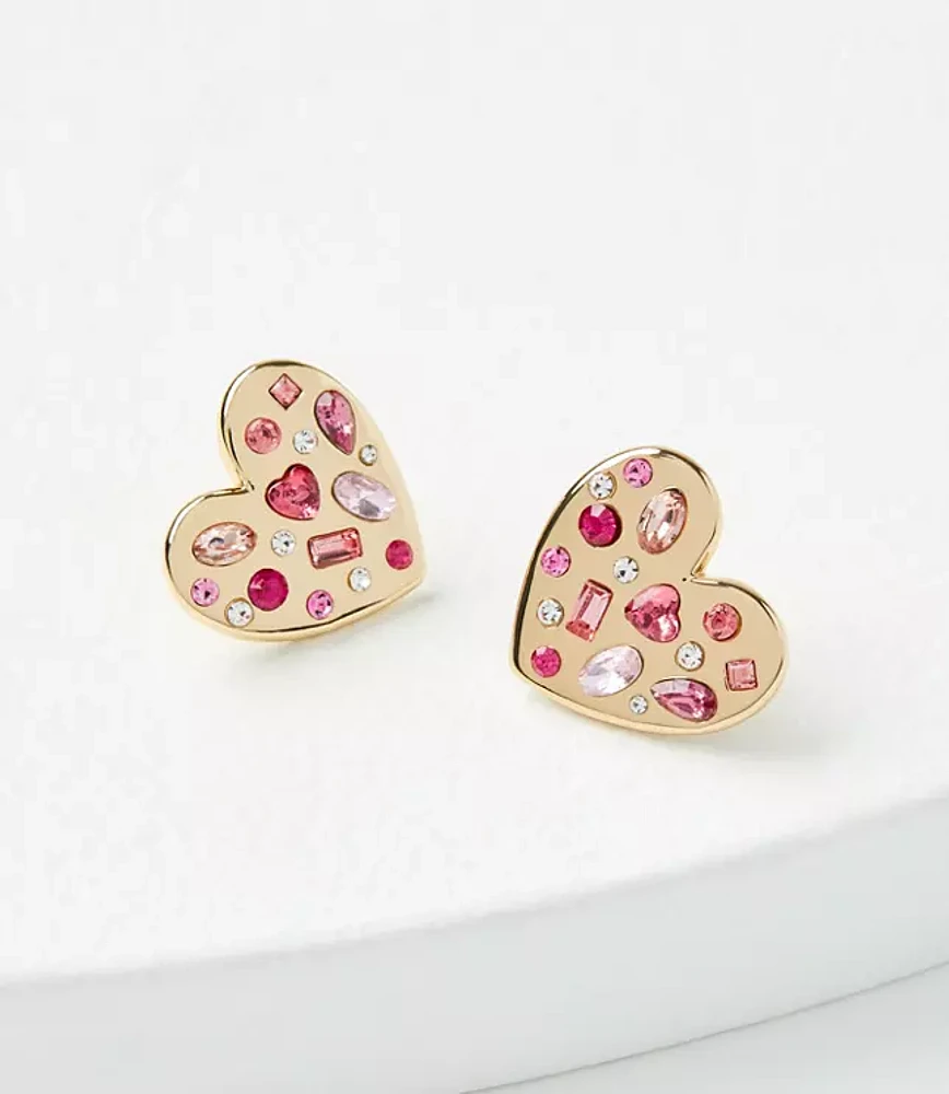 Scattered Sparkle Heart Earrings